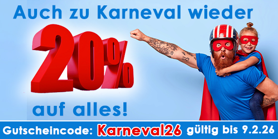 20 Prozent Rabatt Aktion - Sparen Sie 20% mit dem Rabattcode Fasching26 auf unser gesamtes Sortiment mit Spritz Likören, Rum und Absinth in Totenkopf Flaschen sowie Balsamessig und Olivenöl in vielen Sorten