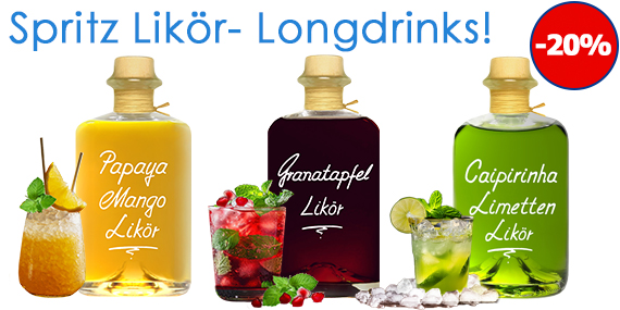 Fruchtige Liköre in Manufaktur Qualität für leckere Spritz Liköre & Longdrinks an Fasching