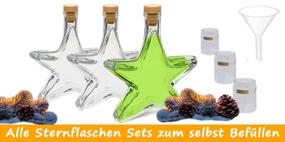 Sternflaschen zum selbst Befüllen