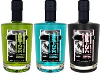Absinth Trio Grün Blau Schwarz  Mit max. erlaubtem Thujon 35mg/L 55%Vol  
