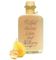 Trüffel Sahne Likör auf Williams Birnenbrand - exklusiver Verführer 17% Vol