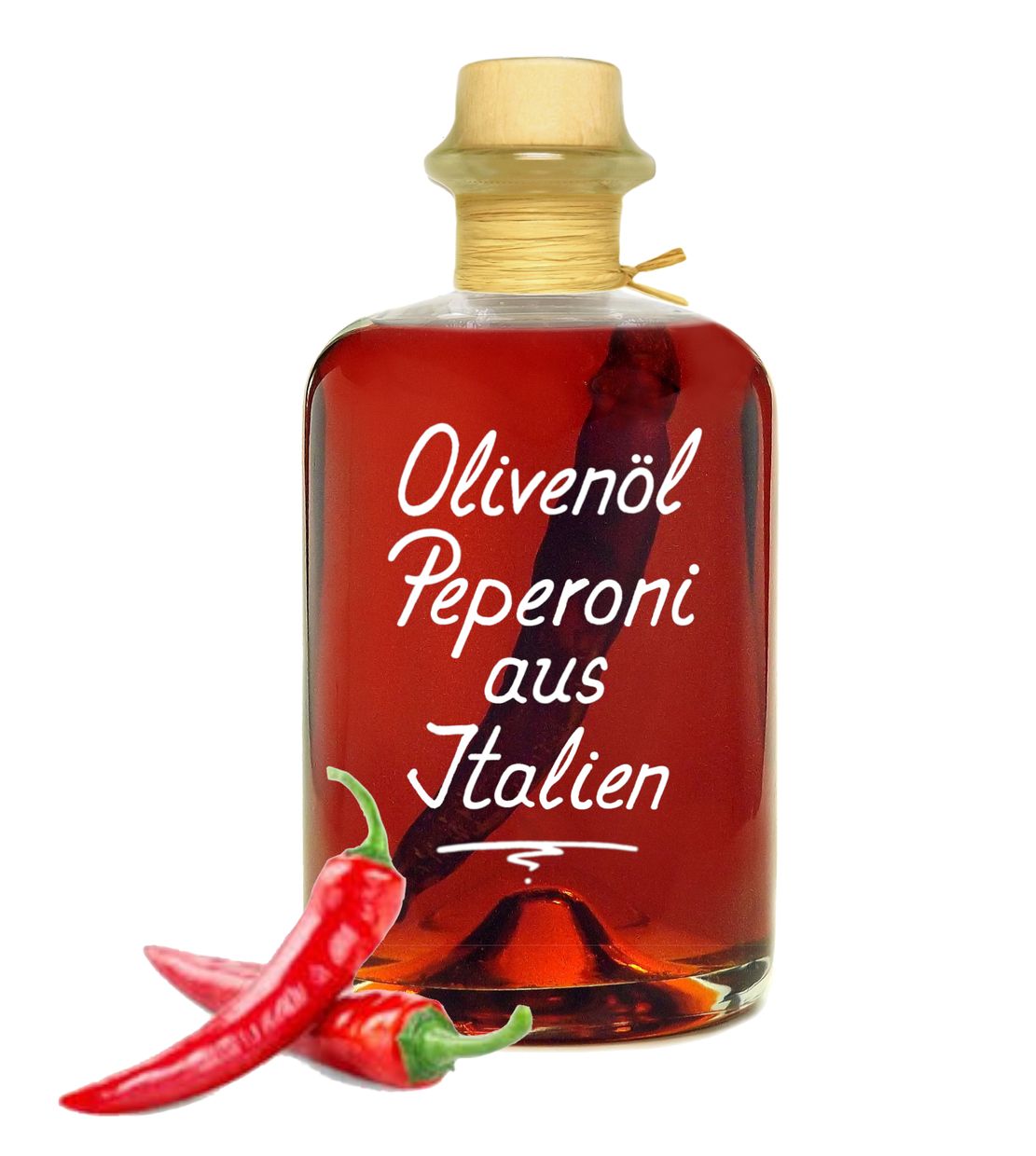Olivenöl Peperoni 0,7L aus Italien extra vergine kaltgepresst sehr