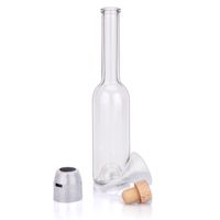 Flaschen Set 250ml hochwertige Glasflaschen leer mit Korken Schrumpfkapseln & 1 Trichter zum selbst Befüllen mit Gin Whisky Schnaps Likör Essig Öl günstige Flaschen Ginflaschen Whiskyflaschen 