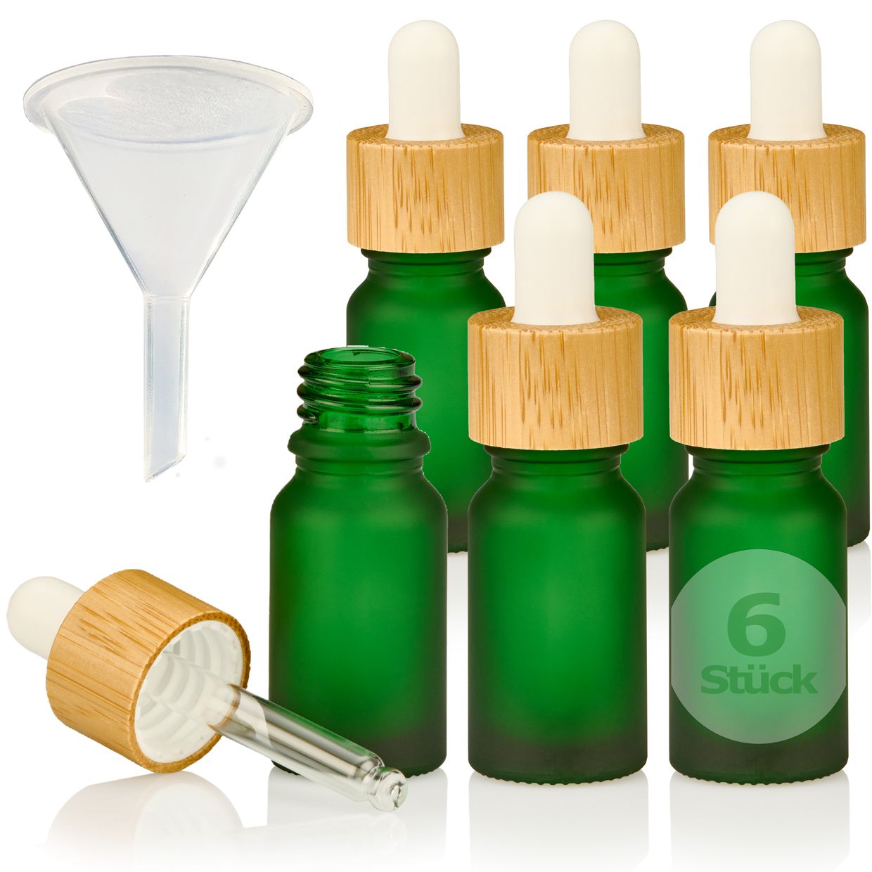 AOZITA – 4 Kleine Bernsteinfarbene Glasfläschchen Mit Pipette, 10 Ml – Perfekt Für Öle, Tinkturen & Aromatherapie