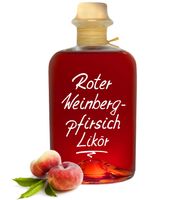 Roter Weinbergpfirsich Likör - saftig aromatisch & lecker! 18% Vol.