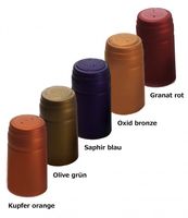 Schrumpfkapsel Saphir blau seidenmatt Flaschenkapsel mit Siegel Schrumpfkapsel Saphir blau seidenmatt Flaschenkapsel mit Siegel