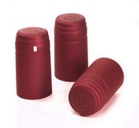 50x Schrumpfkapsel für Glas Flaschen Granat rot seidenmatt Flaschenkapsel mit Siegel