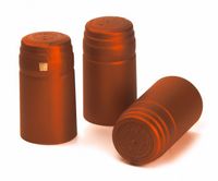 100x Schrumpfkapsel für Glas Flaschen Kupfer orange seidenmatt Flaschenkapsel mit Siegel