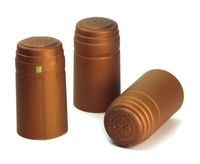 25x Schrumpfkapsel für Glas Flaschen Oxid bronze seidenmatt Flaschenkapsel mit Siegel