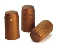 50x Schrumpfkapsel für Glas Flaschen Oxid bronze seidenmatt Flaschenkapsel mit Siegel