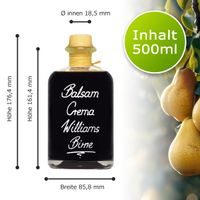 Balsamico Creme Birne 3% Säure mit original Crema di Aceto Balsamico di Modena IGP.