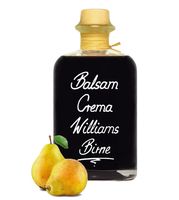 Balsamico Creme Birne 3% Säure mit original Crema di Aceto Balsamico di Modena IGP.