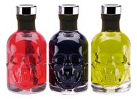 Absinth Totenkopf Trio je 0,2L Green/Black/Red Chili Mit max. erlaubtem Thujon 35 mg/L 55%Vol