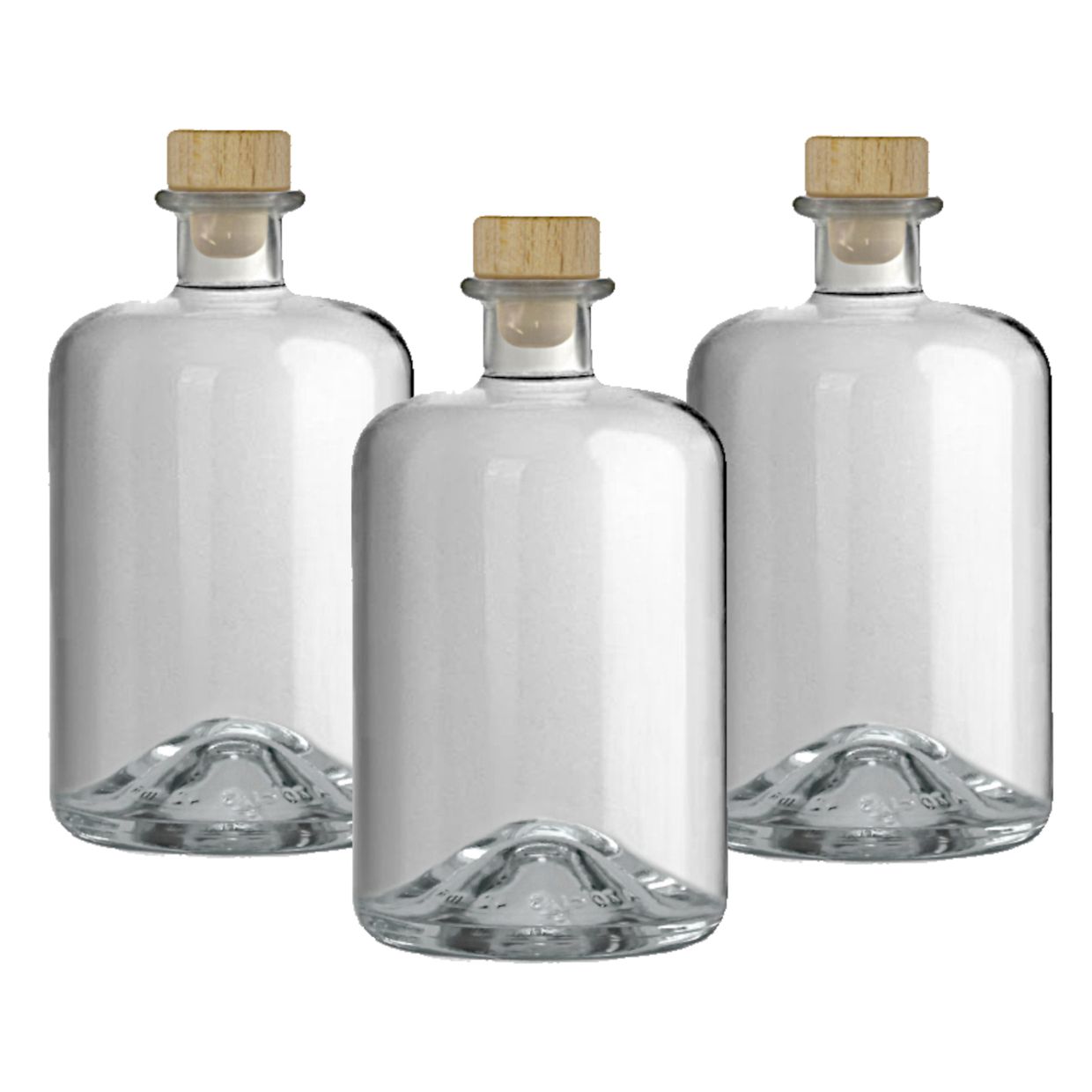 Apothekerflaschen 700ml Glas Flaschen leer Essigflaschen Ölflaschen  Schnapsflaschen Likörflaschen zum selbst befüllen
