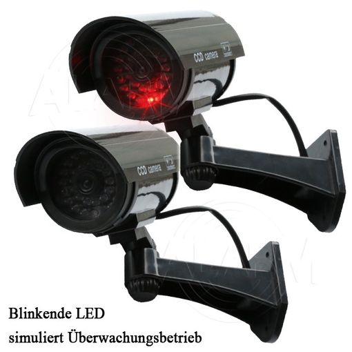 2 x Kameraattrappe CCD Grundig SCHWARZ # 07962