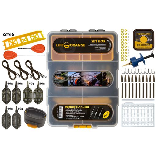 Method Feeder Tackle SET BOX von Life ORANGE™ / 83-tlg. # SM001