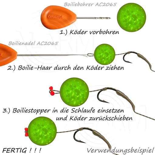 Boilie Rig Karpfen Vorfach – Handgefertigt, Mit Rolling Wirbel, Anti-Tangle, Safety Clip – Für Boilies, Pop-Ups & Pellets