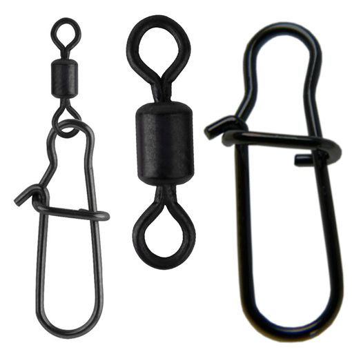 Spro Matt Black ROLLING SWIVEL #1 | Wirbel / Snaps | Zubehör