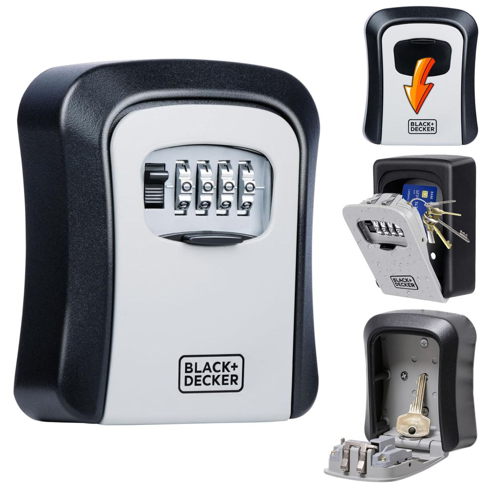 BLACK+DECKER Schlüsseltresor Zahlenschloss 4stelliger Code Key Safe 23994 AlarmPro.de