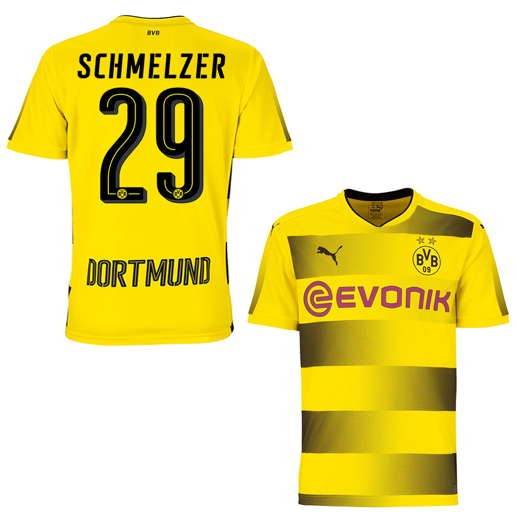 Puma BVB Borussia Dortmund Heimtrikot 2017/2018 gelb mit Flock Bundesliga Borussia Dortmund