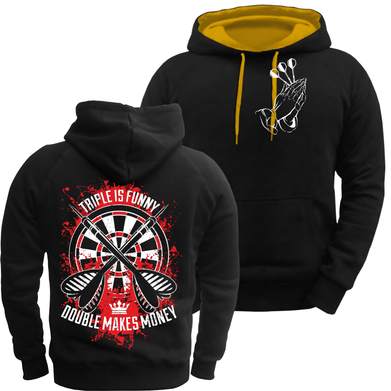 Hoodie Dart Double Makes Money Club Fun Gift Hobby Triple eBay