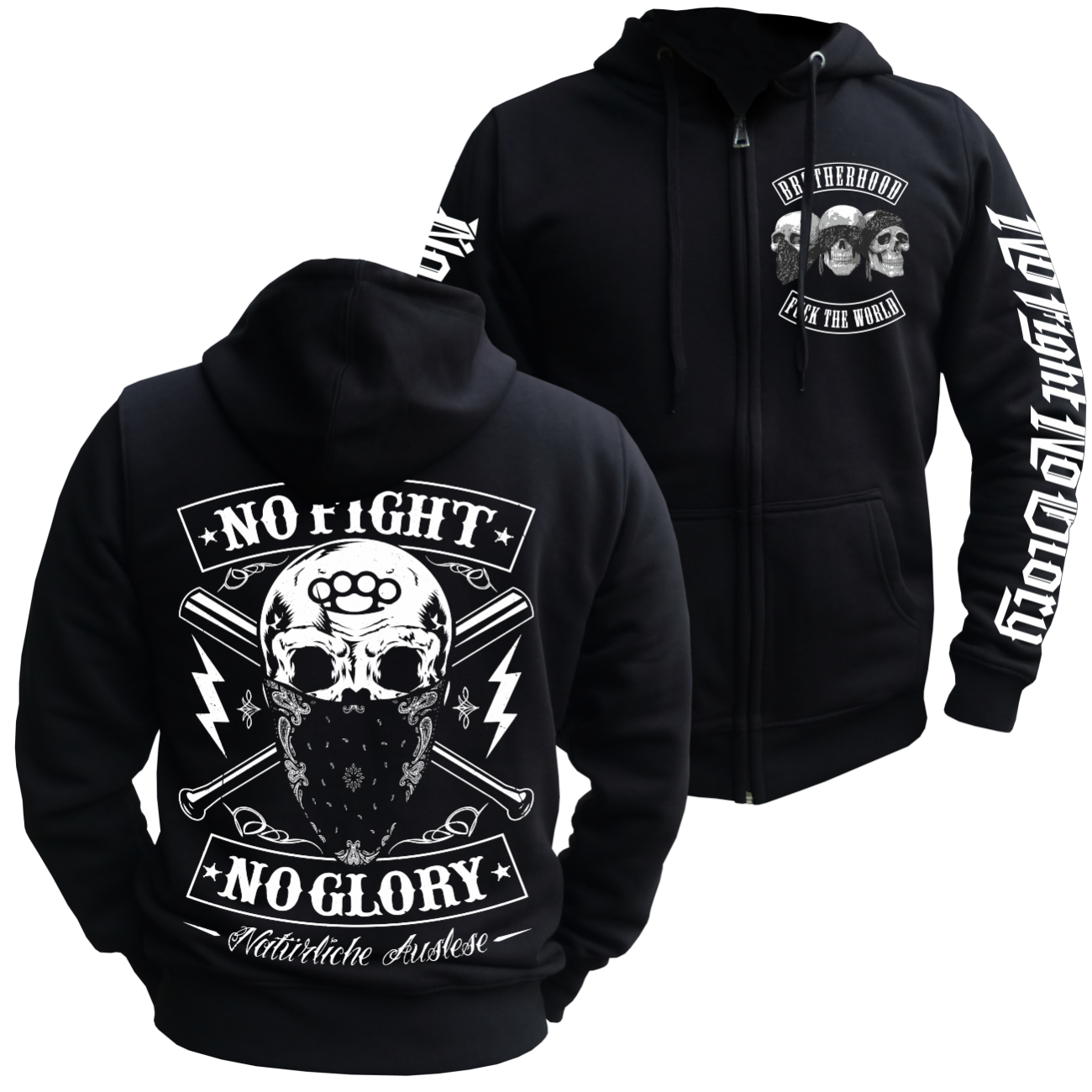 Brotherhood Sweatjacke Herren - Mit "Fuck The System" Aufdruck