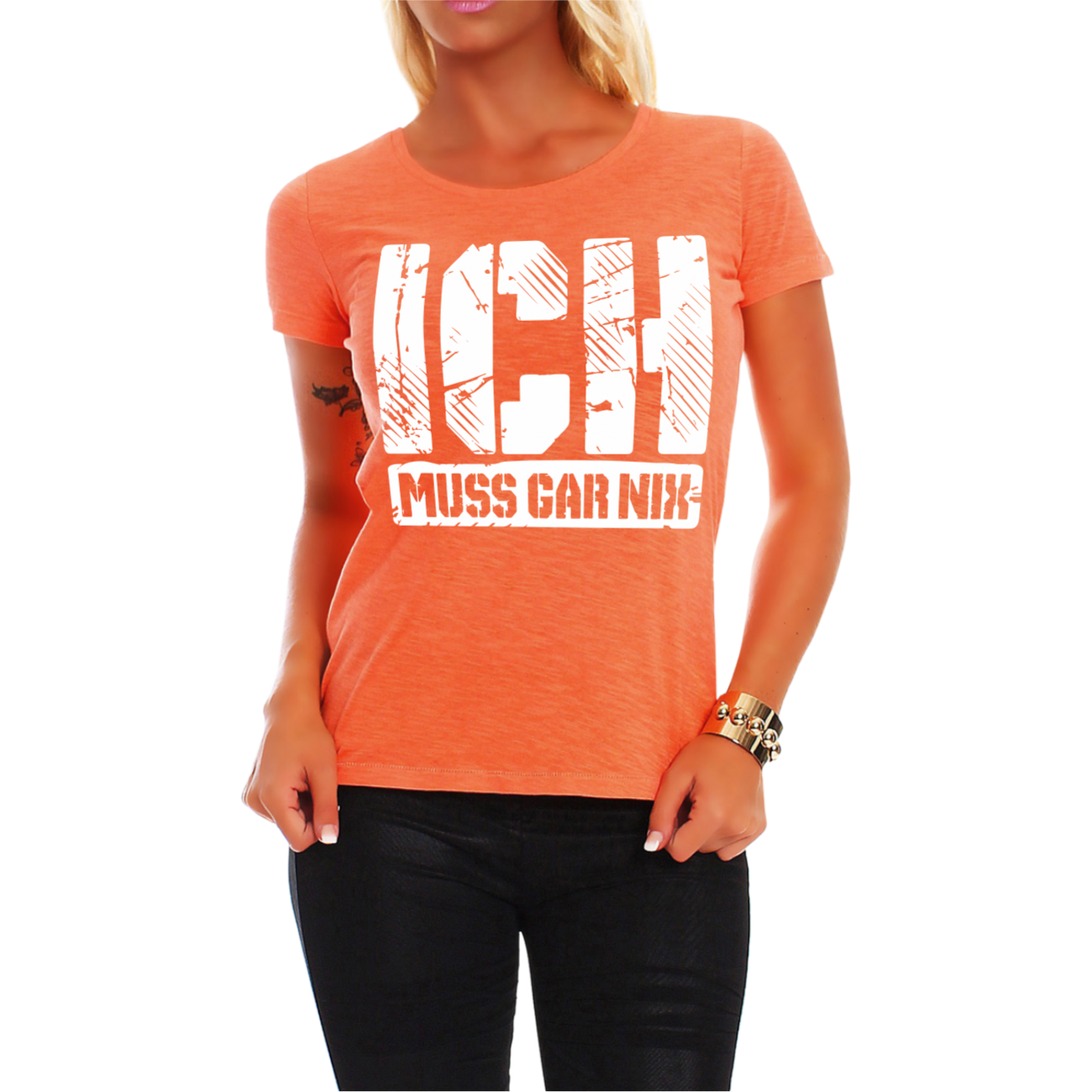 Girls Trägershirt Tank Top ICH MUSS GAR NIX Sprüche Status cool Fun Spaß Spruch