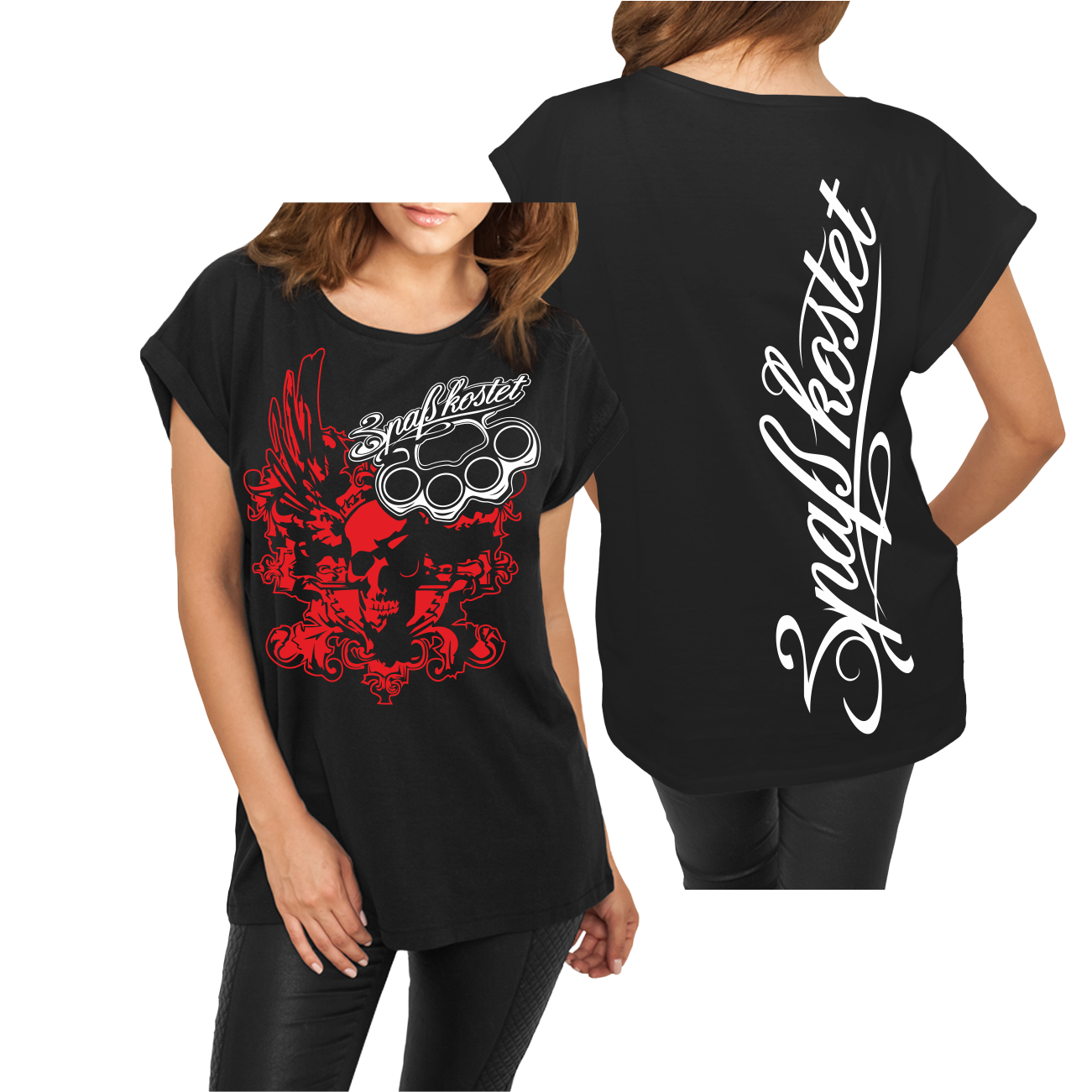 „Spaß Kostet“ T-Shirt Mit Totenkopf-Motiv —  Produktbild-Vorschau 7