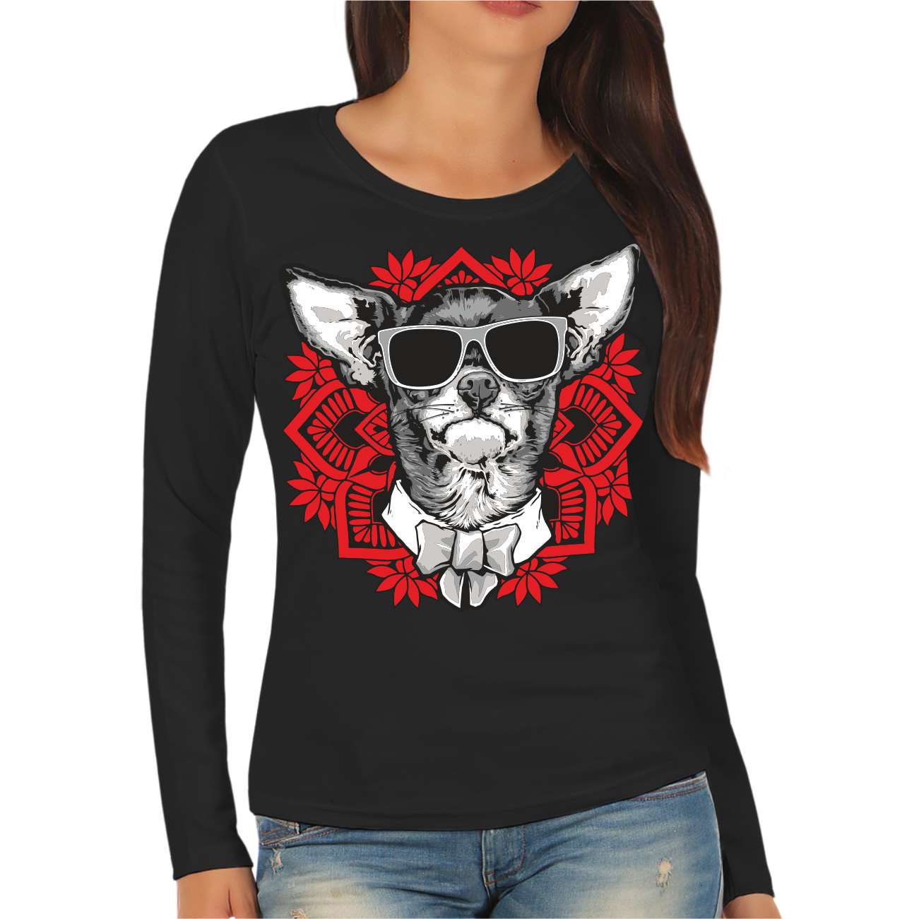 Comedy Shirts Stolze Chihuahua Mama Hoodie - Damen Kapuzenpulli Mit Print