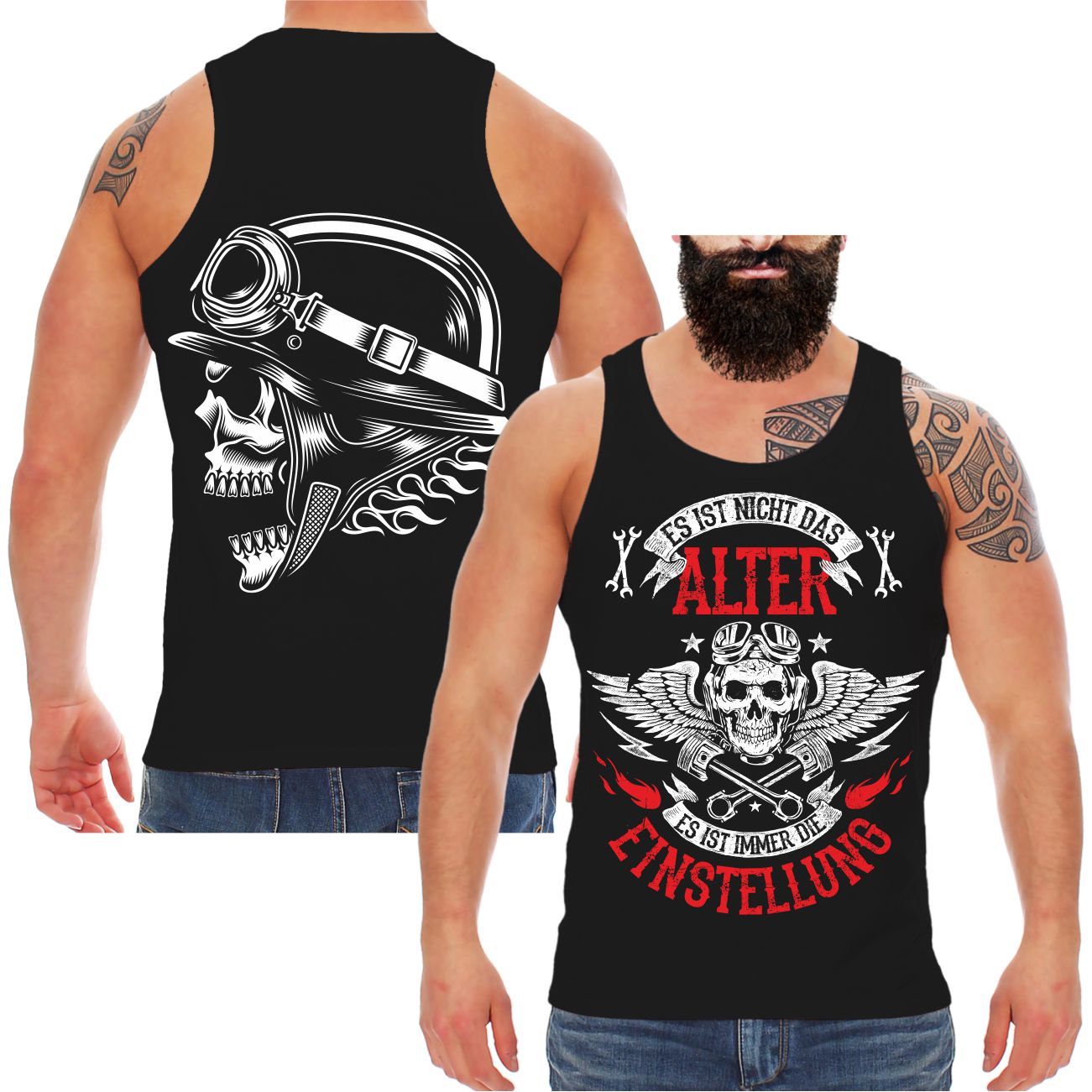 POLO Shirt Biker Es ist nicht das Alter Es ist die Einstellung Motorrad Geschenk