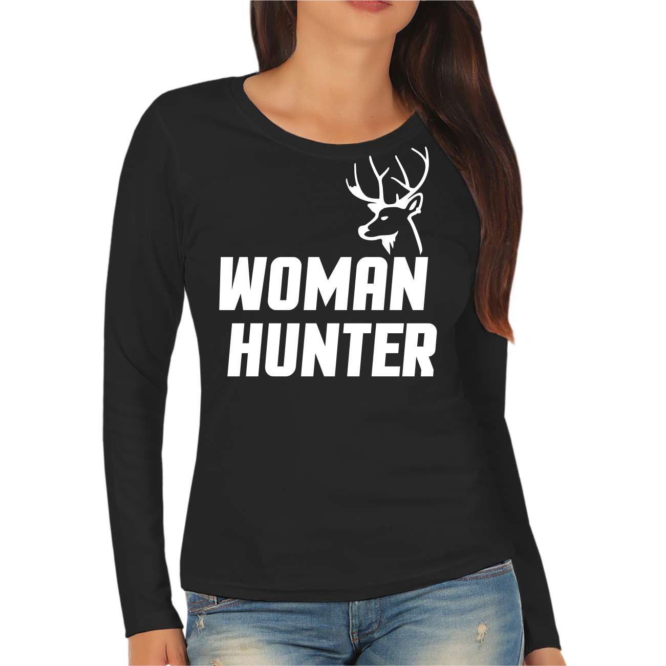 Spass Kostet Frauen Longsleeve Jägerin Woman Hunter