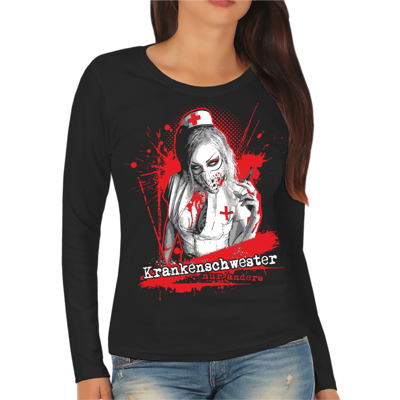 Spass Kostet Frauen Longsleeve Krankenschwester NUR ANDERS