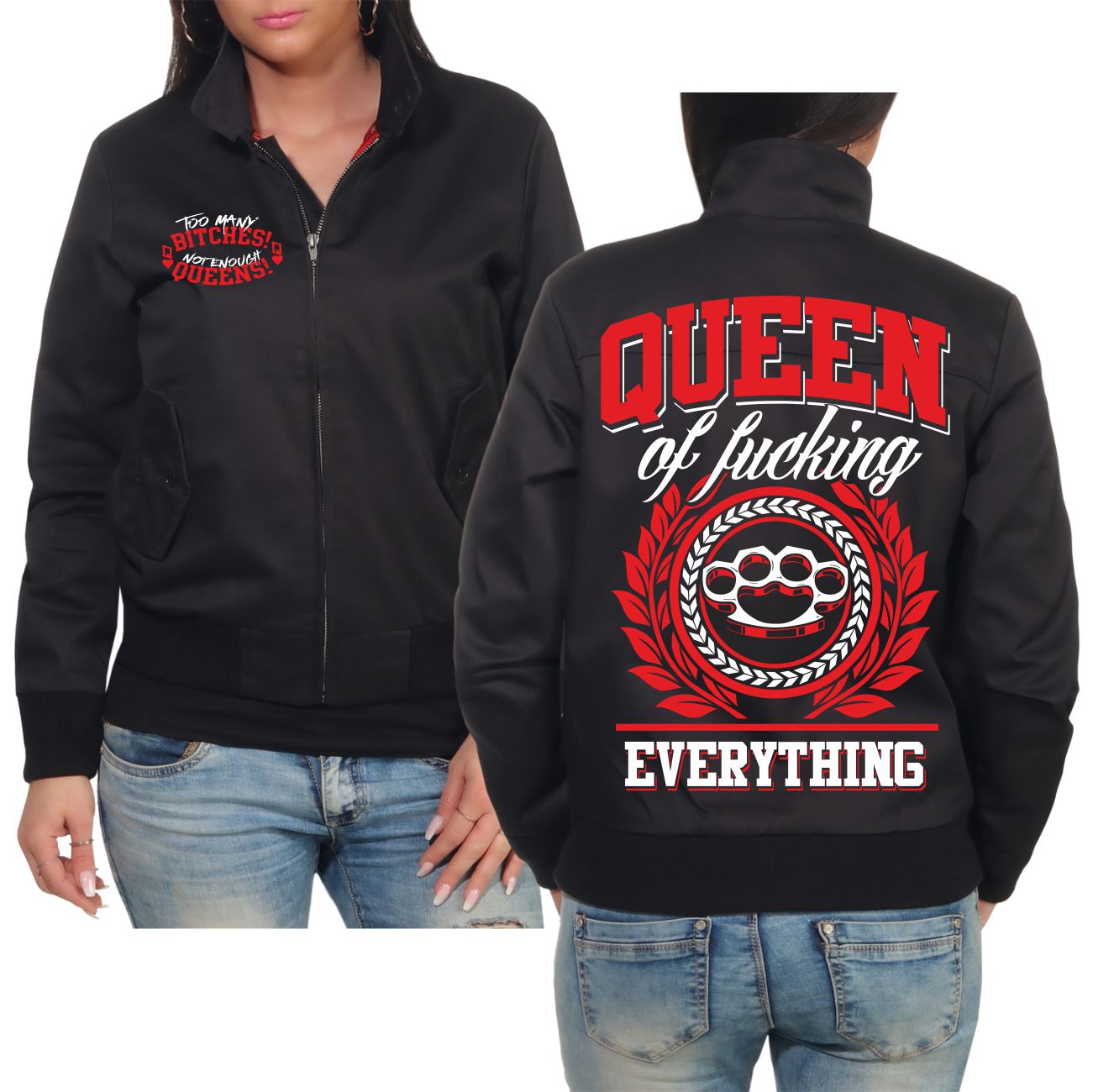 Spass Kostet Frauen Harrington Jacke Queen of fucking everything