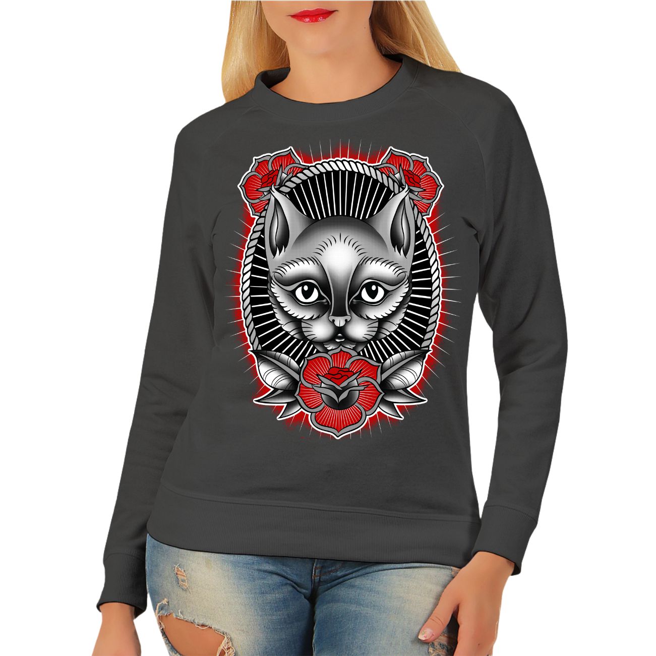 Spass Kostet Frauen Sweatshirt Cat Mum Katzenmama