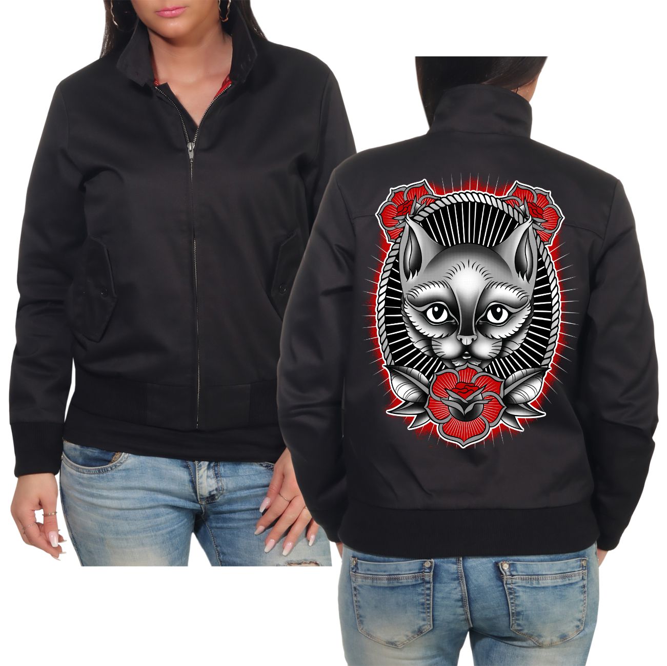 Spass Kostet Frauen Harrington Jacke Cat Mum Katzenmama