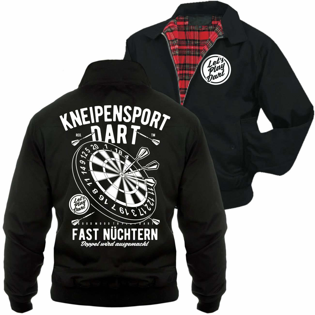 Spass Kostet Männer Harrington Jacke Kneipensport Dart