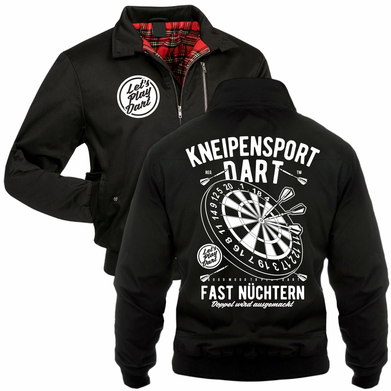 Spass Kostet Männer Gefütterte Harrington Jacke Kneipensport Dart