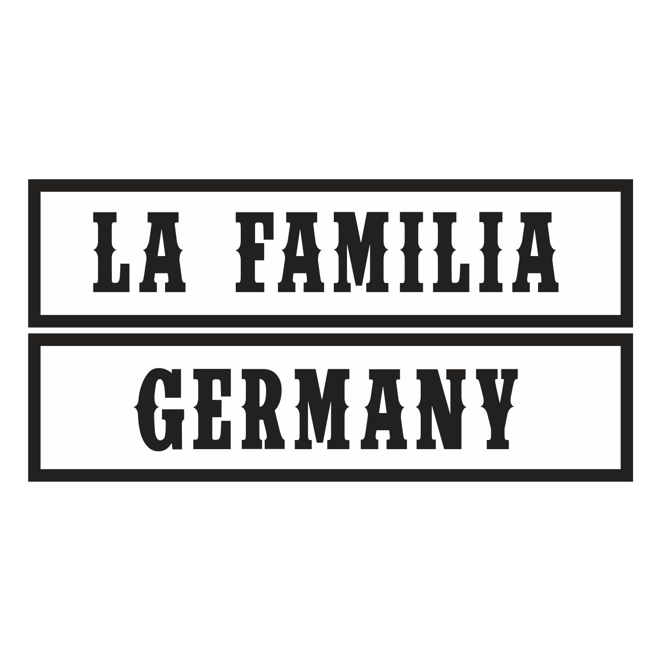 Aufkleber La Familia FCK Germany Patch TShirt Shop Witzig Hart Sexy