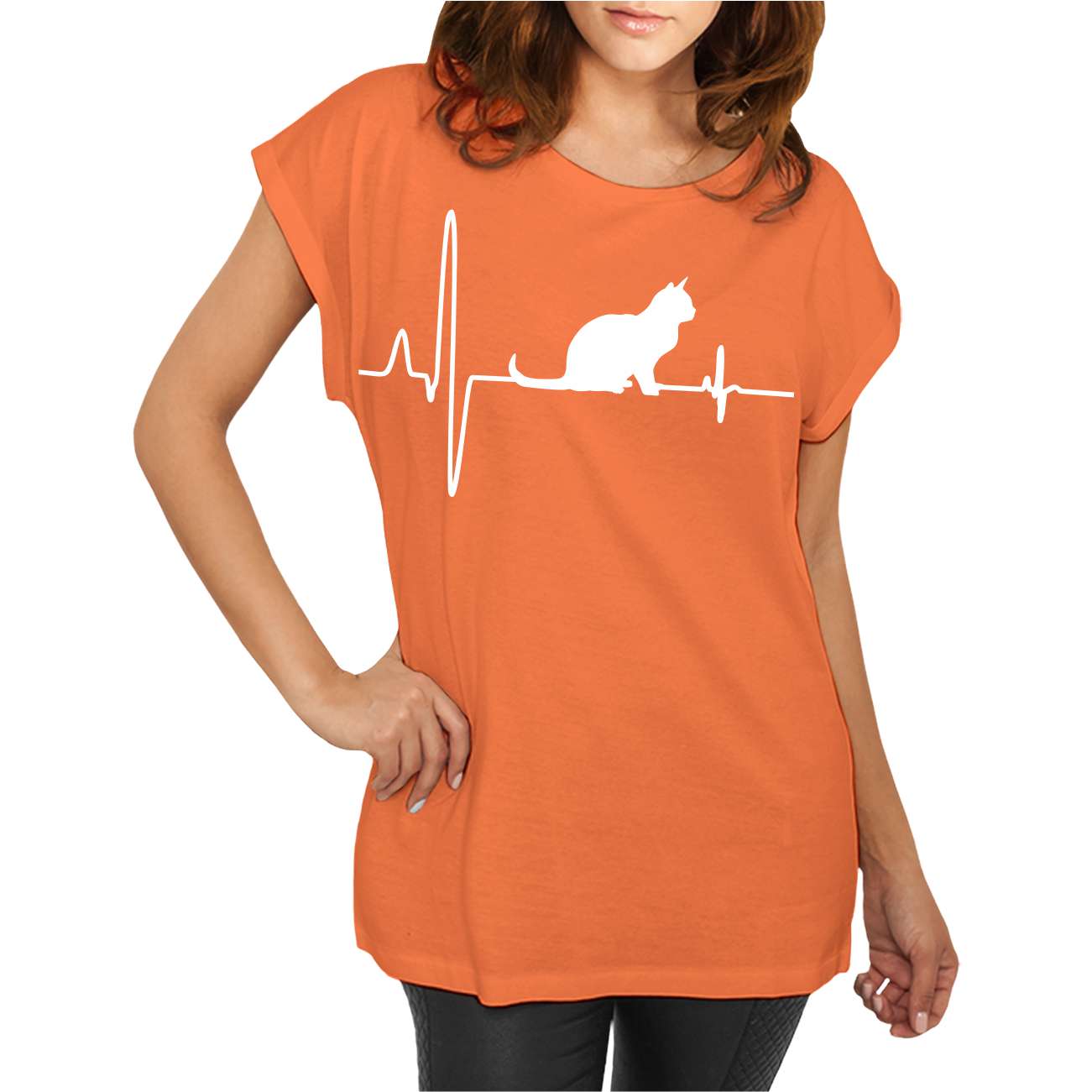 Heart Beat Cat T-Shirt