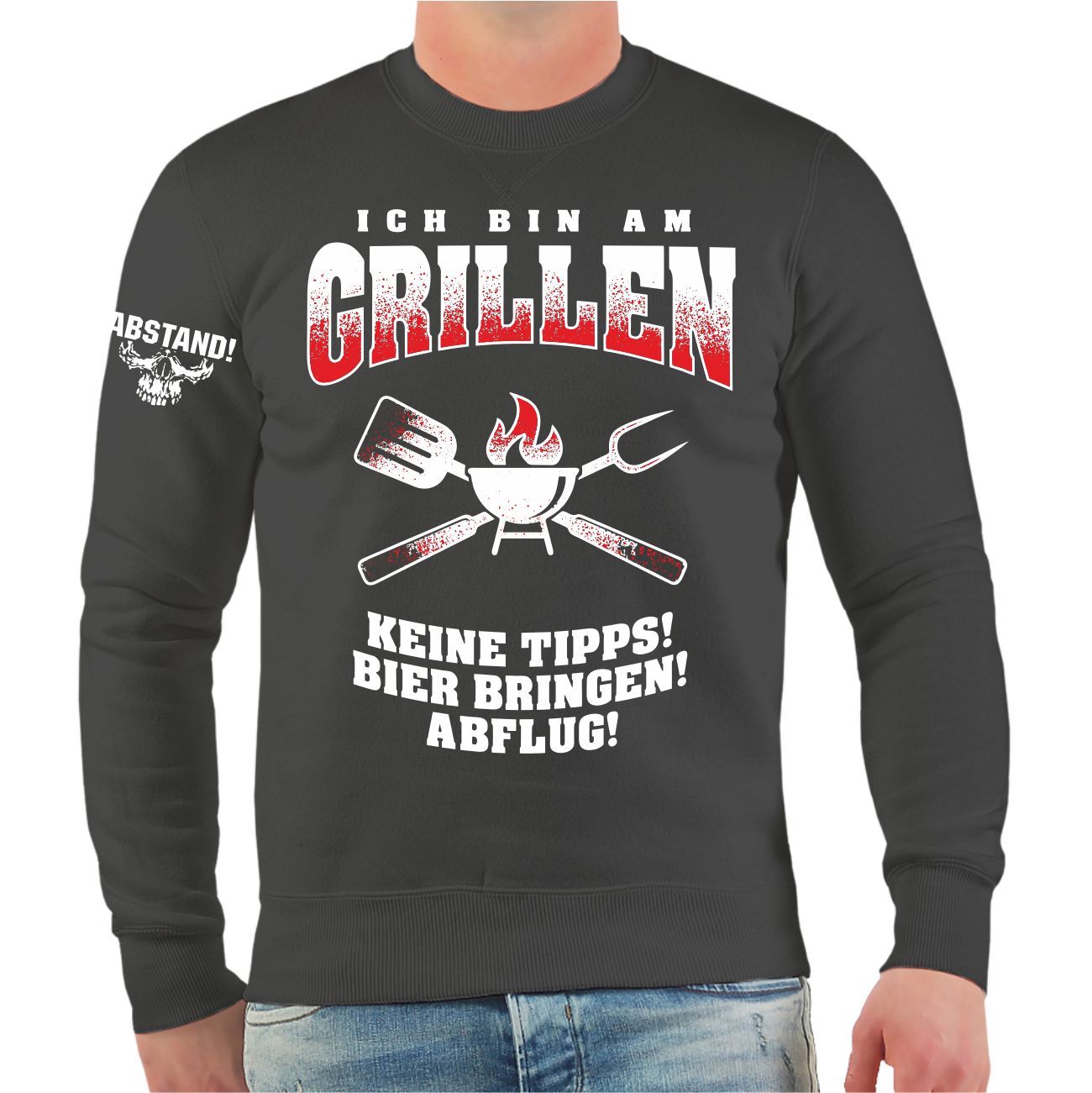 Spass Kostet Männer Sweatshirt Ich bin am Grillen BIER BRINGEN