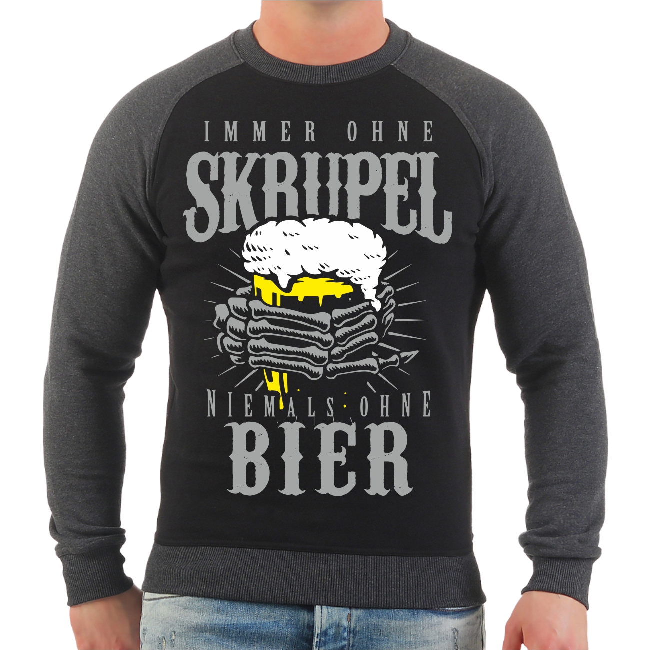 Spass Kostet Männer Sweatshirt Immer ohne Skrupel Niemals ohne BIER