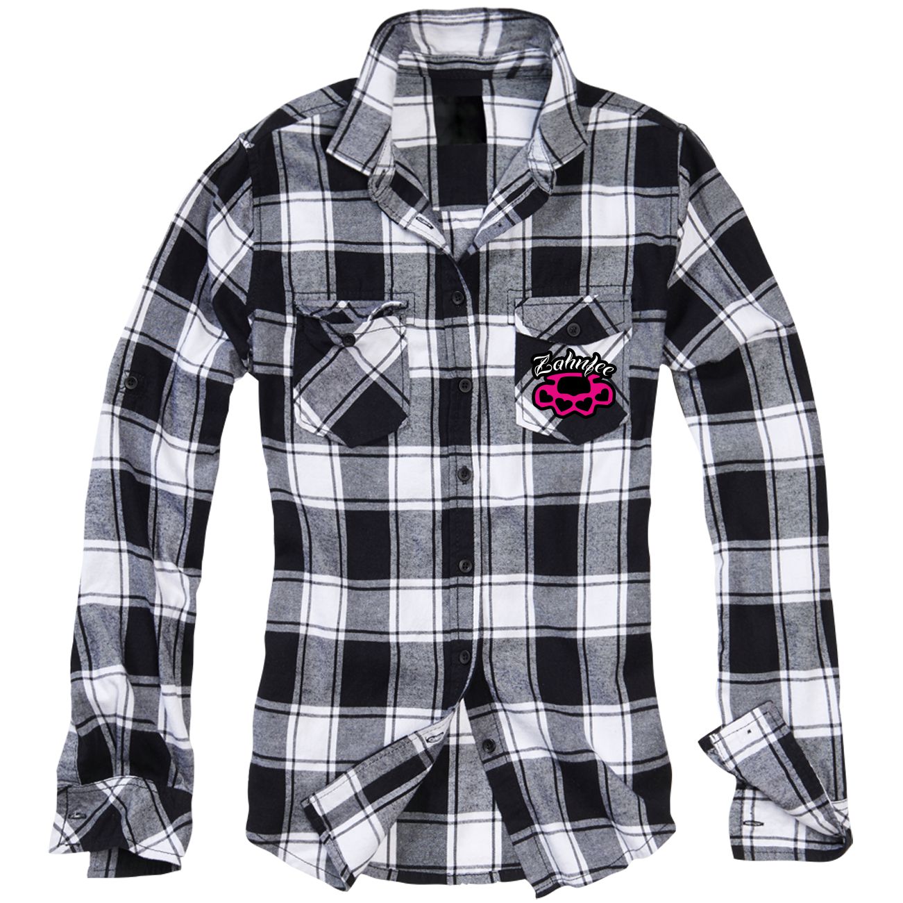 Spass Kostet Frauen Flanell Shirt Langarm Zahnfee PINK Schlagring