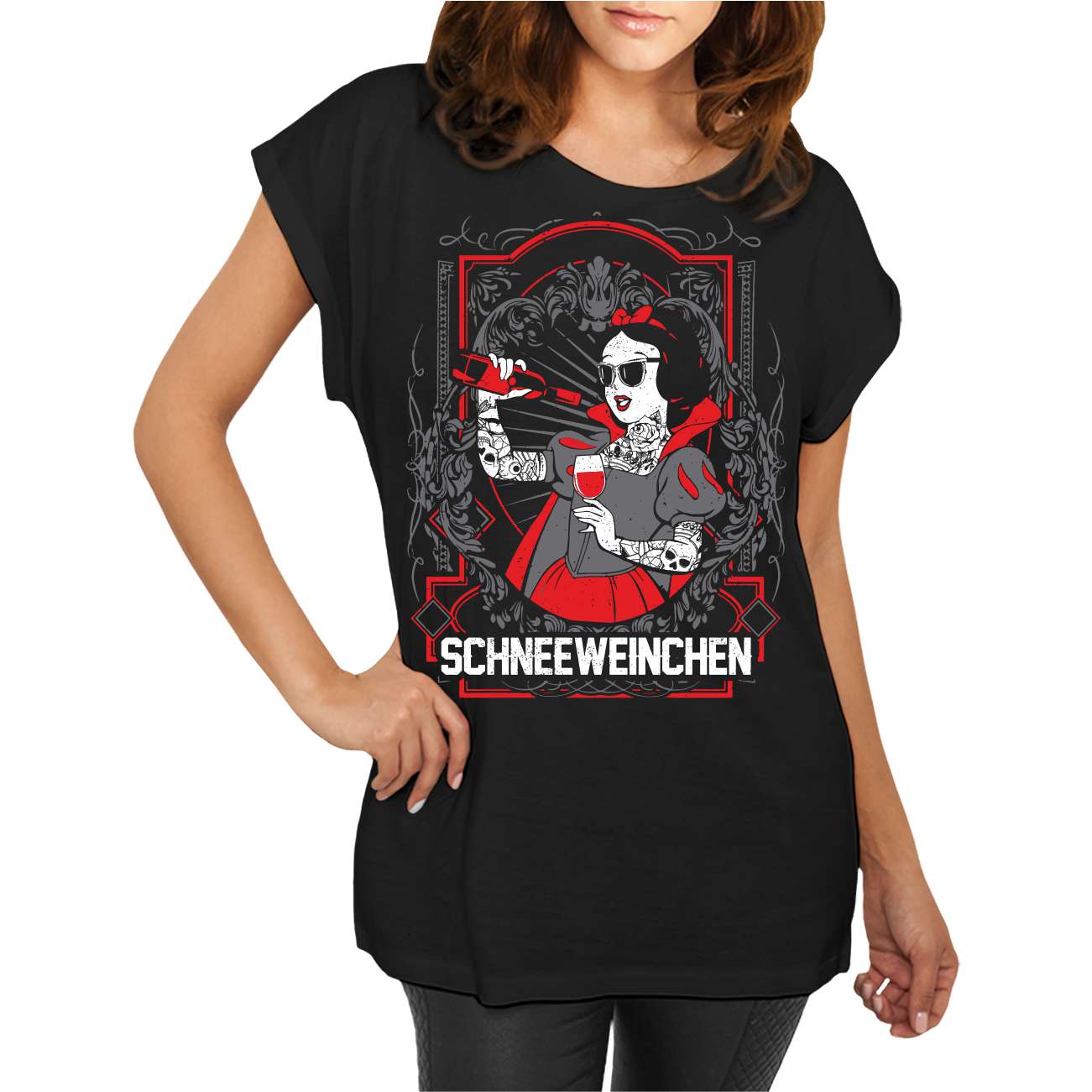 Spass Kostet Longshirt Damen weit geschnitten Schneeweinchen