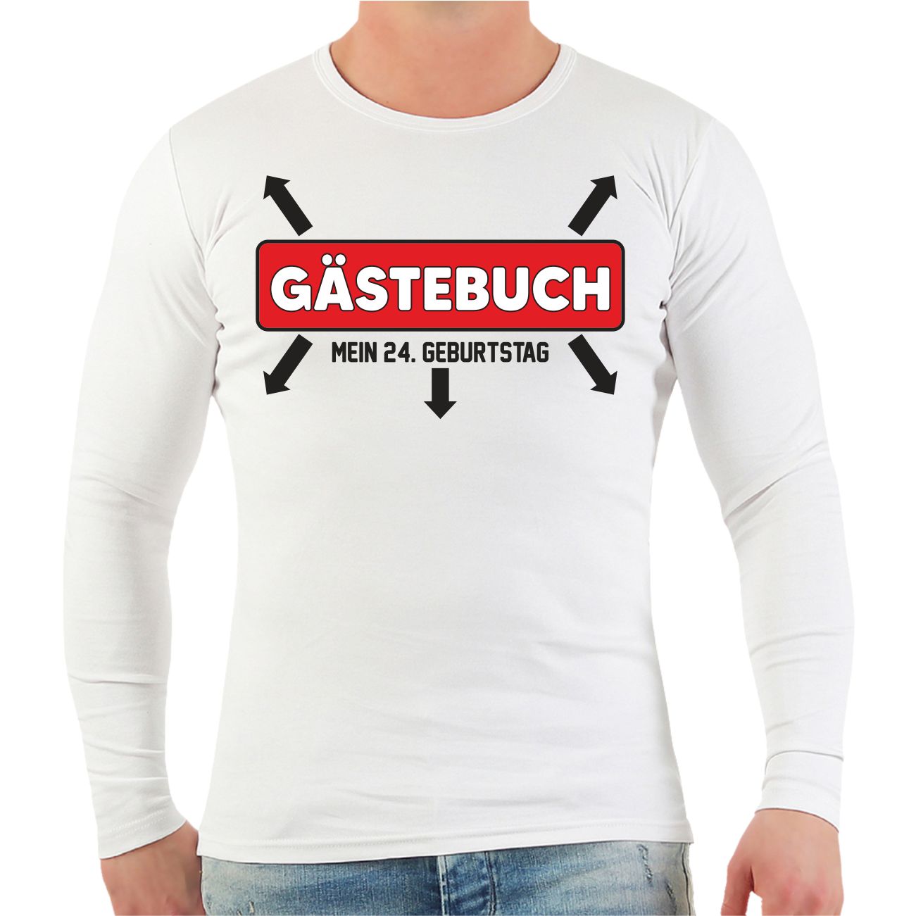 Spass Kostet Männer Longsleeve Mein Gästebuch zum 24. Geburtstag