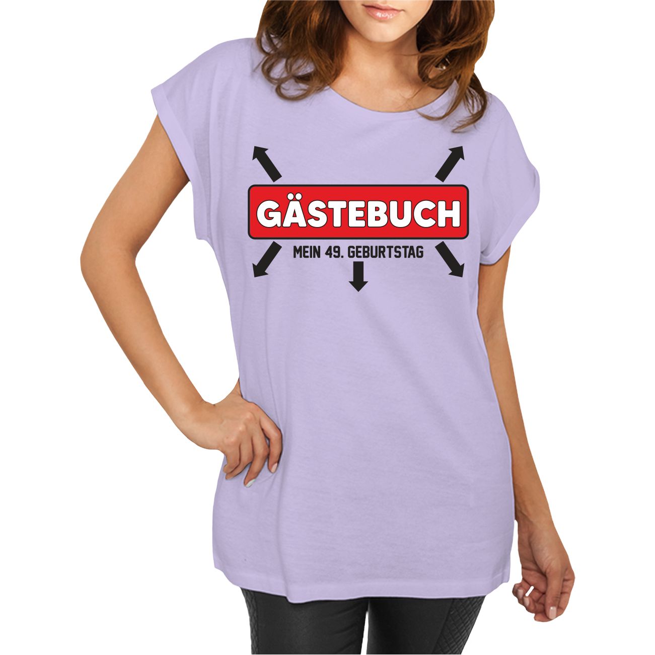 Spass Kostet Longshirt Damen weit geschnitten Mein Gästebuch zum 49. Geburtstag