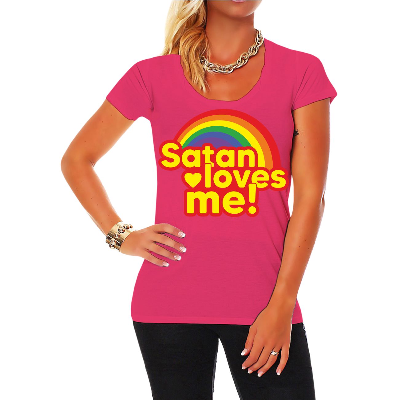 Spass Kostet Frauen T-Shirt Satan loves me