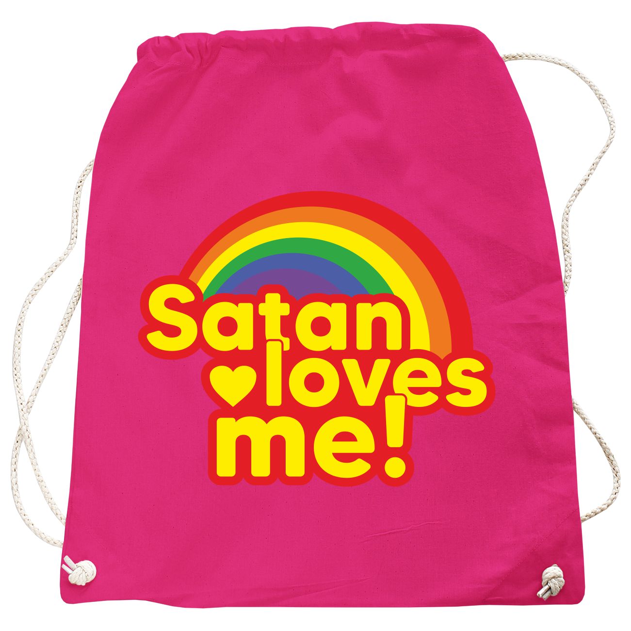 Spass Kostet Rucksack Satan loves me