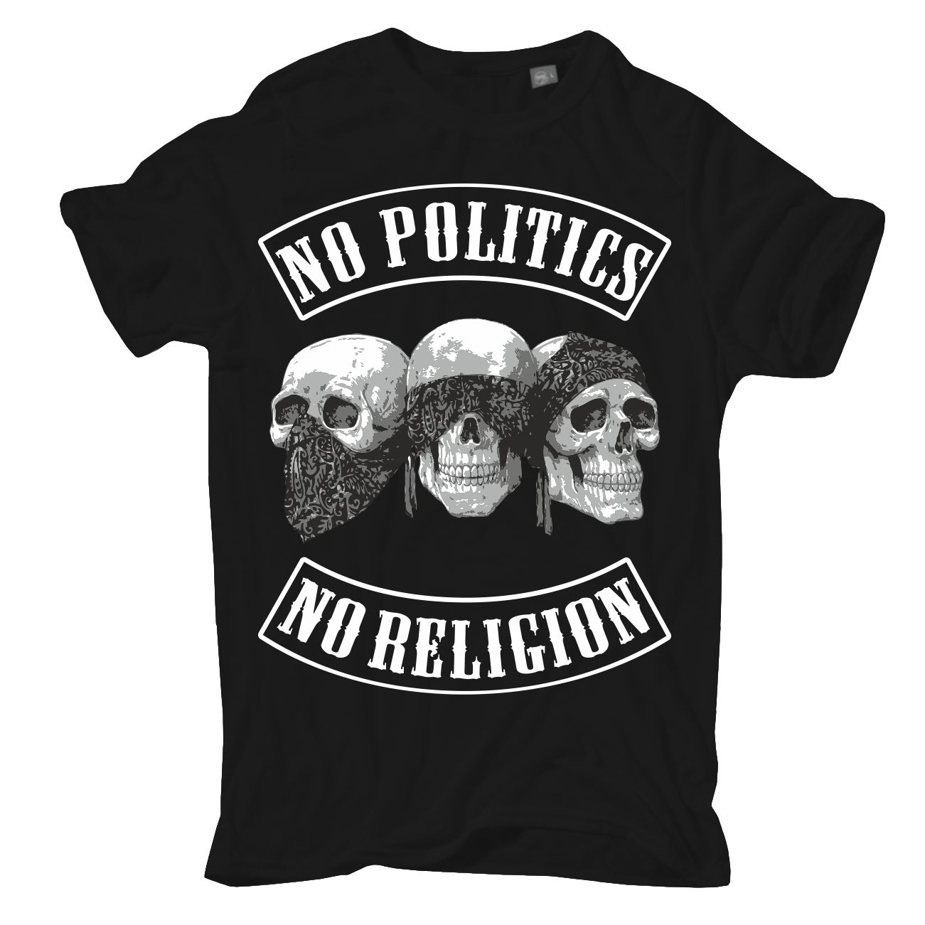 Spass Kostet Übergrößen Männer T-Shirt No Politics No Religion 3XL bis 8XL