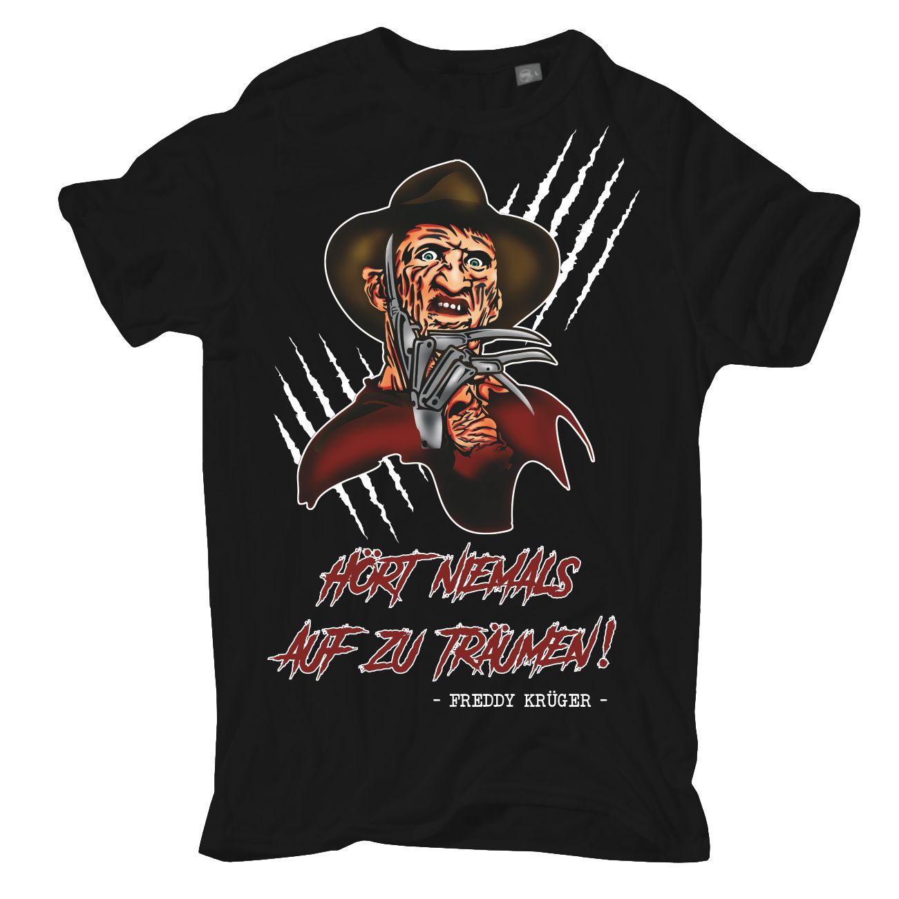 Spass Kostet Übergrößen Männer T-Shirt Horror Motiv Freddy Hört niemals auf zu träumen 3XL bis 8XL