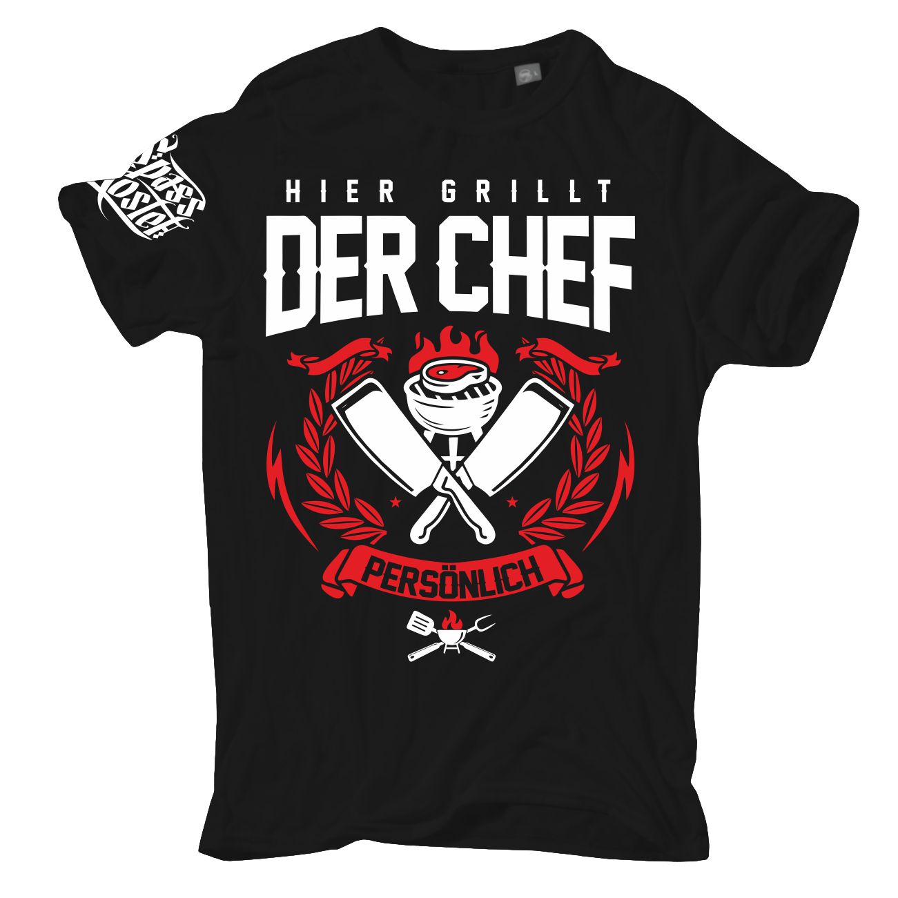 Spass Kostet Übergrößen Männer T-Shirt Hier grillt der CHEF persönlich 3XL bis 8XL